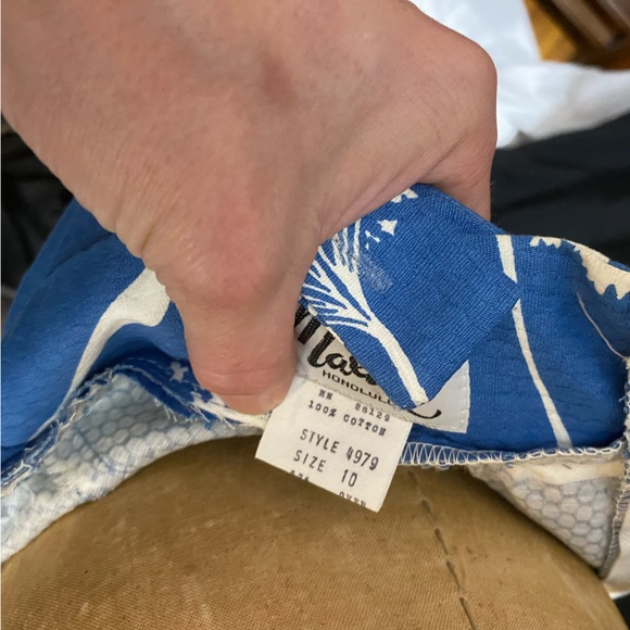 Malia Honolulu Vintage dress - blue and white size 10 - adjustable straps - Picture 13 of 15